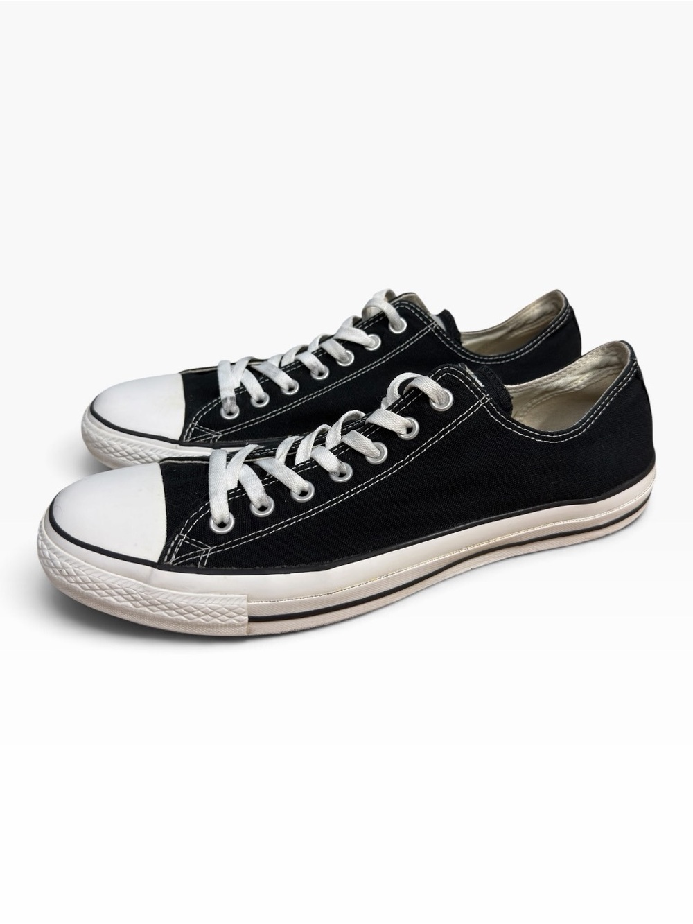 Converse Chuck Taylor All Star Low Top Black Canvas Sneakers Mens US 13 Classic